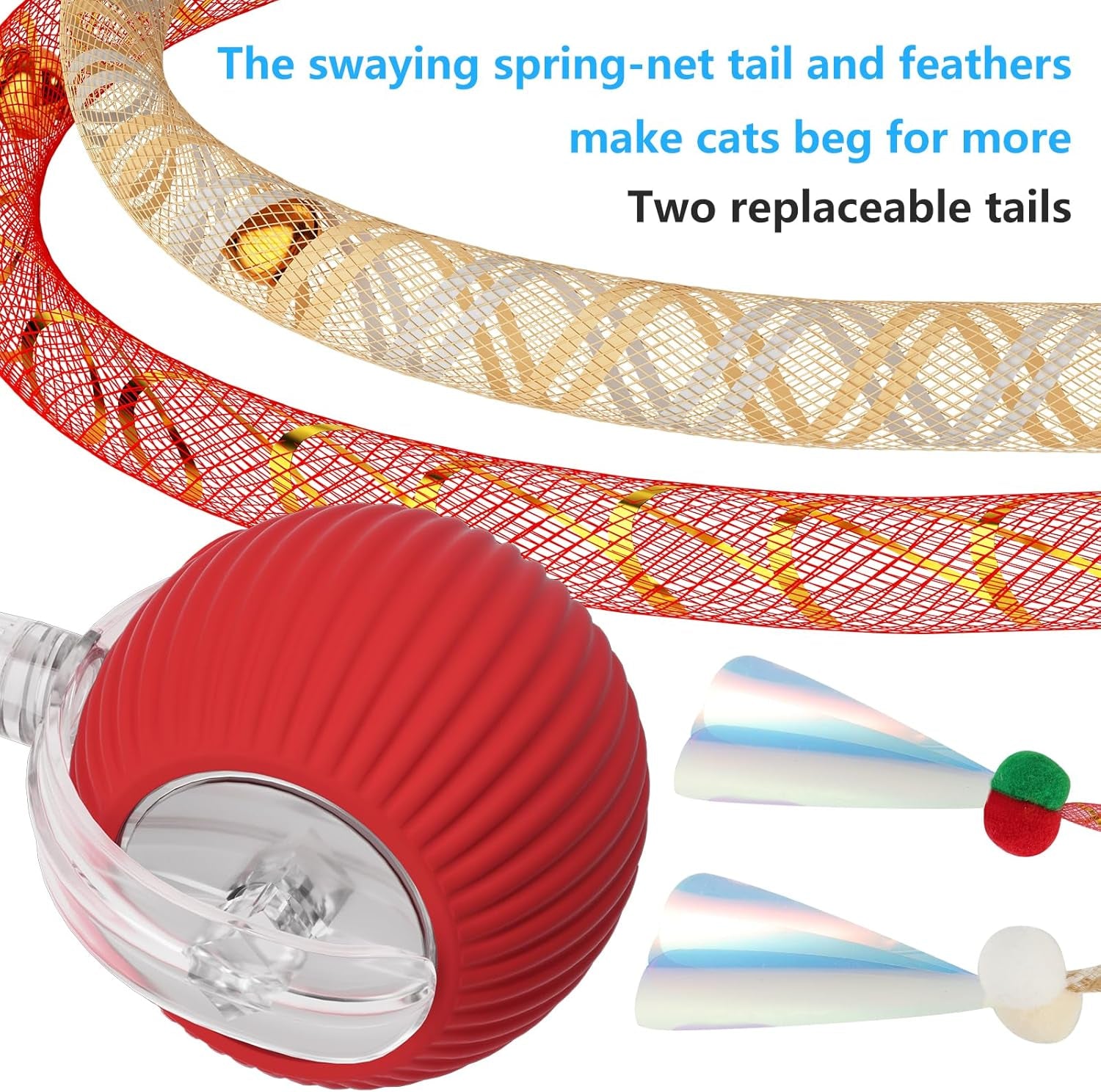 Interactive Cat Toy Ball Red