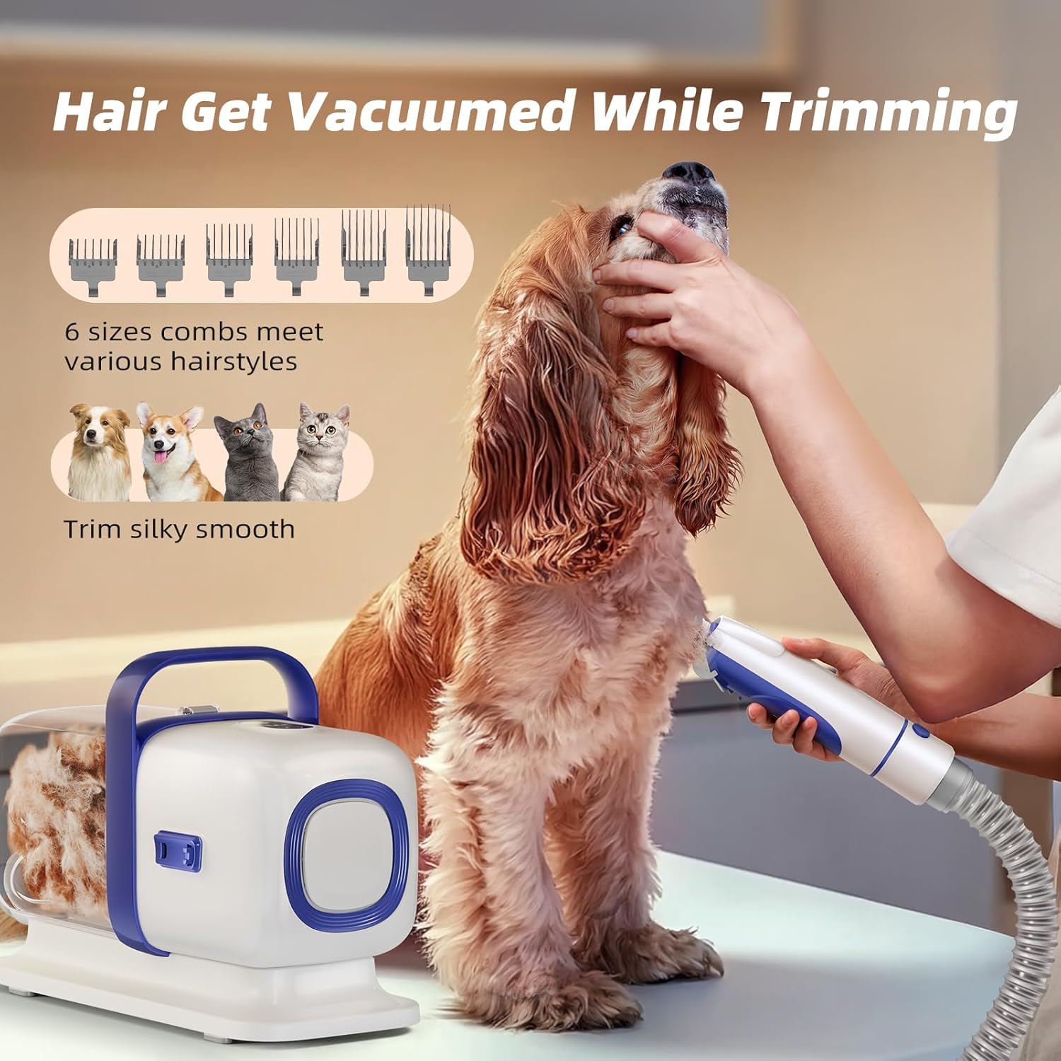 Pet Grooming Vacuum Kit for Dogs