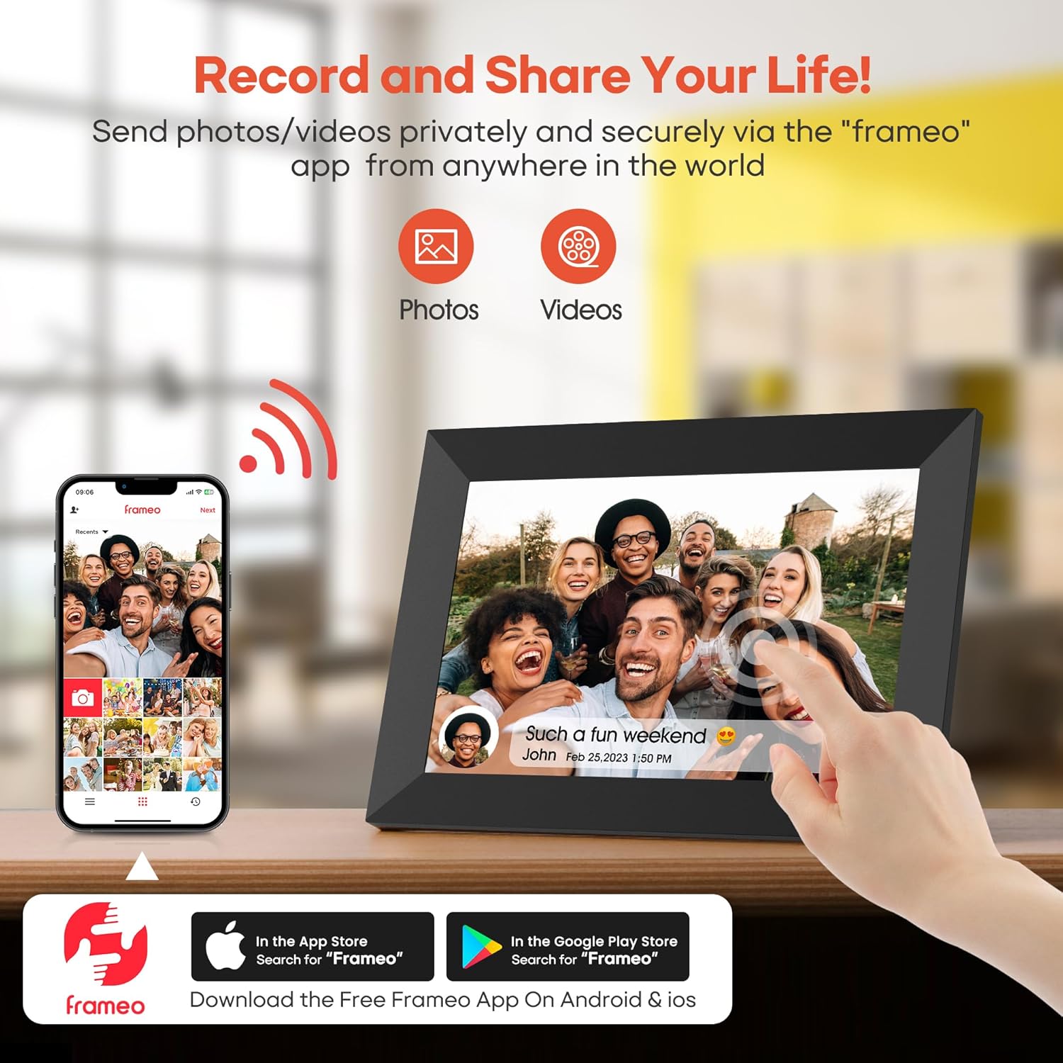 Digital Frame with 32GB Memory