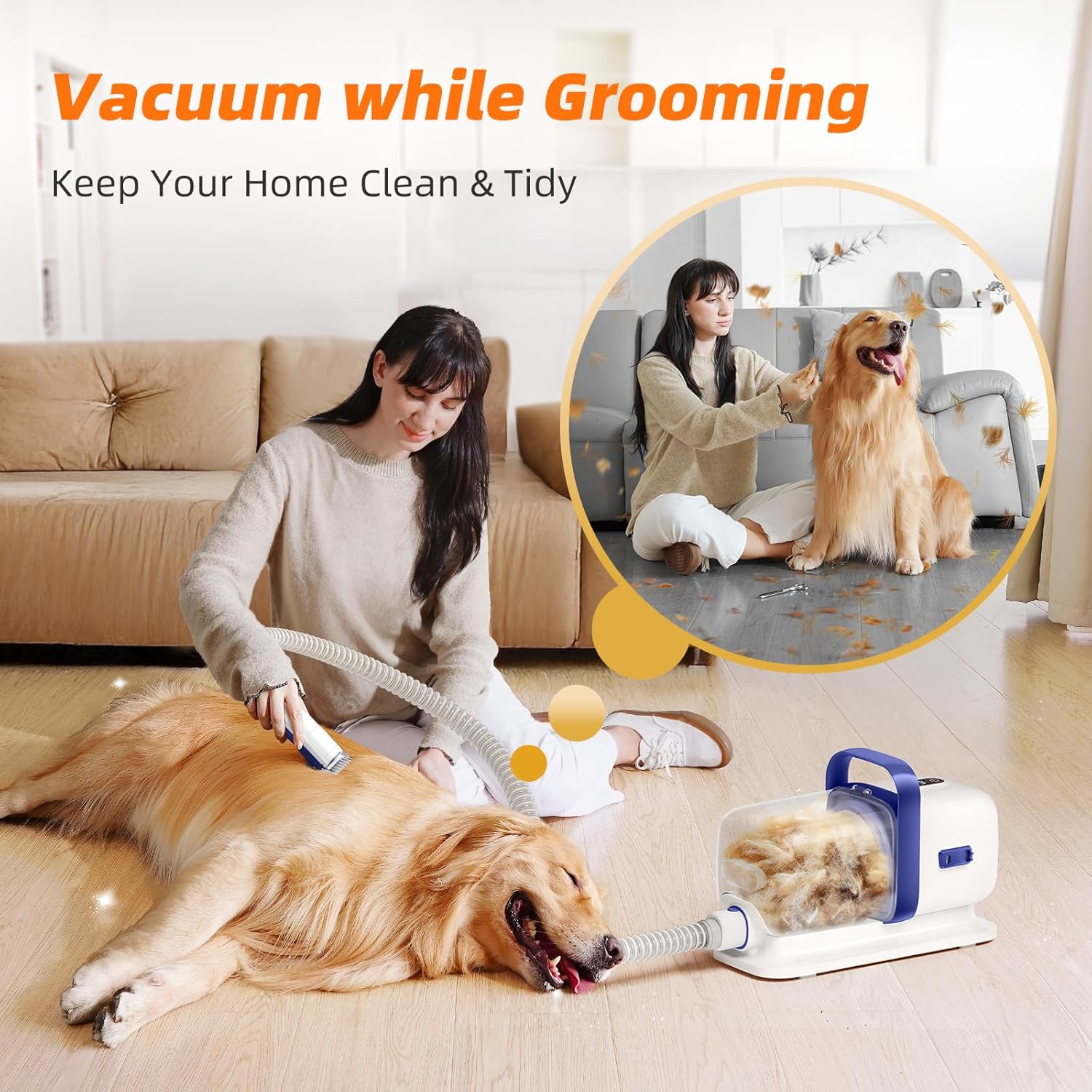 Pet Grooming Vacuum Kit for Dogs