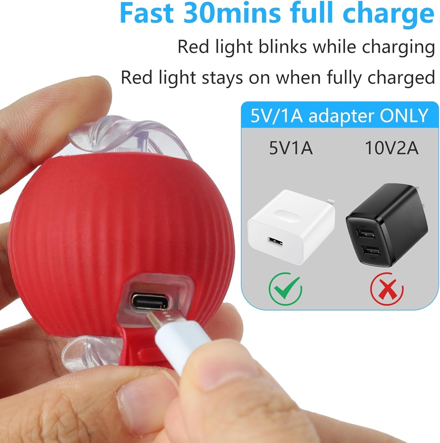Interactive Cat Toy Ball Red