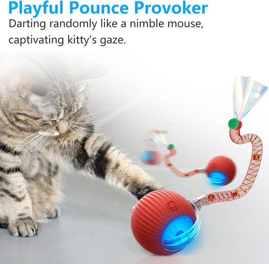 Interactive Cat Toy Ball Red