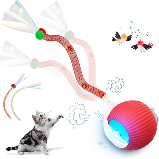 Interactive Cat Toy Ball Red