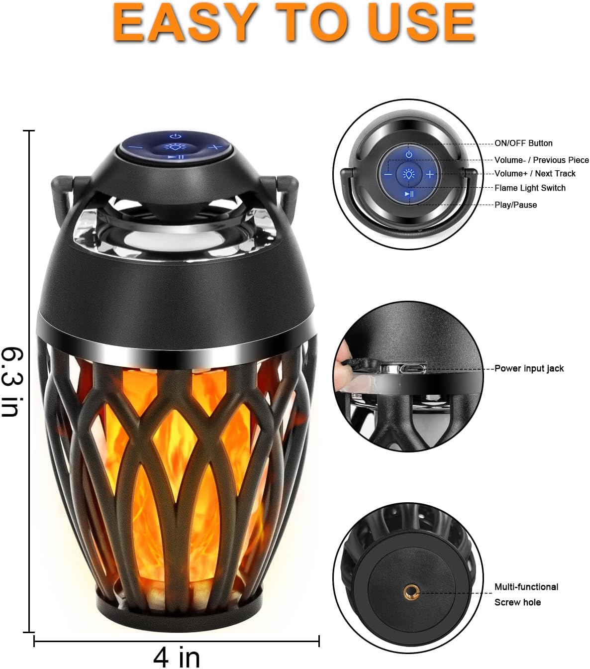 Outdoor Bluetooth Flame Speakers