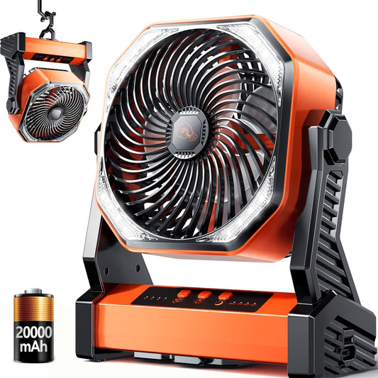 Camping Fan with Light, USB Fan